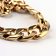 Vacuum Plating 201 Stainless Steel Curb Chains  Necklaces NJEW-R063-31G-1