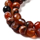 Natural Striped Agate/Banded Agate Beads Strands G-A246-8mm-12-4