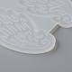 Diyの翼のシリコンモールド  レジン型  UVレジン用  エポキシ樹脂ジュエリー作り  ホワイト  87x80x3.5mm  インナーサイズ：約84x34mm X-AJEW-D046-09-3