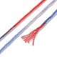 10かせ 6層ポリエステル刺繍フロス  クロスステッチの糸  セグメント染め  藤紫色  0.5mm  約8.75ヤード（8m）/かせ OCOR-K006-A13-3