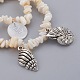 White Shell Chip Beads Bracelets BJEW-JB03996-2