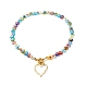 Collier pendentif en alliage de coeur pour adolescente femme NJEW-JN03707-2