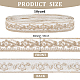 FINGERINSPIRE 10 Yards/9.1m 30mm White Gold Vintage Jacquard Ribbon Trim Floral Leaves Pattern Embroidered Woven Trim Ethnic Style Polyester Ribbons Retro Fabric Trim for Clothing and Craft Decor OCOR-WH0060-33D-2