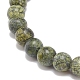 Bracelet extensible en perles de tortue de mer ronde et alliage de pierres précieuses pour femme BJEW-JB08579-7