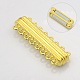 Oval 8 Strands Alloy Magnetic Clasps PALLOY-N0095-03G-2