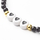 Prega e ama set di braccialetti elasticizzati con perline acriliche per regalo BJEW-JB06679-6
