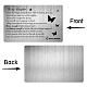 Прямоугольник 201 изготовленная на заказ пустая карточка бумажника термопереноса из нержавеющей стали DIY-WH0252-010-4