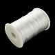 Polyester Cords, White, 2mm, about 98.42 yards(90m)/roll