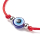 Ensemble de bracelets de perles tressées en résine mauvais œil 2 pièces 2 couleurs BJEW-JB08496-5