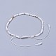 Bracelets de perles tressées en fil de nylon ajustable BJEW-JB04374-4