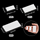 Chgcraft 3 styles 透明アクリル両面テープ  目立たないリムーバブルジェルテープ  長方形  透明  28~60x15~30.5x2mm  80個/箱 DIY-CA0004-54-2