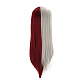 Longues perruques de cosplay kawaii mi-argent blanc mi-rouge avec frange OHAR-I015-06-4