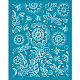 Olycraft Pochoirs de sérigraphie de pissenlit de 4x5 pouce pour argile polymère Pochoirs d'argile de fleur de libellule Pochoirs de sérigraphie réutilisables transfert de maille non adhésif pour boucles d'oreilles fabrication de bijoux DIY-WH0341-365-1