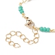Realizzazione di braccialetti a catena a maglie con perline ovali e sfaccettate in plastica imitazione perla AJEW-JB01150-44-3