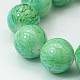 Painted Glass Round Beads X-DGLA-R005-16mm-11-2