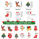 Sunnyclue 48 個 12 スタイル クリスマス テーマ オペーク レジン カボション  クリスマス キャンデー杖 & 雪だるま & サンタ クロース  混合図形  ミックスカラー  21~30x15~25x3.5~7mm  4個/スタイル CRES-SC0002-55-2
