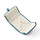 ベルベットバングルブレスレットボックス  正方形  収納ディスプレイジュエリー  結婚式用  記念日  ダークターコイズ  10x10x3.8cm OBOX-D007-01-3