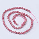 Chapelets de perles en rhodonite naturelle G-F567-4mm-2