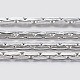 304ステンレス鋼カルダノチェーン  スプールで  ハンダ付け  ステンレス鋼色  0.8x0.8mm  約32.8フィート（10m）/ロール CHS-K007-03A-1
