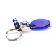 Porte-clés en lapis-lazuli naturel et perles d'eau douce KEYC-JKC00365-5