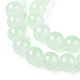 Backen gemalt Nachahmung Jade Glas runden Perle Stränge DGLA-N003-8mm-02-1-3