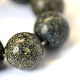 Натуральный серпантин / зеленый кружевной камень с круглыми нитями из бисера G-E334-6mm-14-4