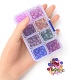 416Pcs 8 Colors Baking Painted & Imitation Opalite & Transparent Glass Beads Strands DGLA-YW0001-07-3
