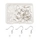 Crochets d'oreilles en 925 argent sterling et poussoirs d'oreilles en plastique DIY-TA0002-30-1