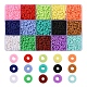 Cuentas de arcilla polimérica hechas a mano ecológicas de 15 color CLAY-YW0001-48-1