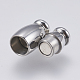 304 Stainless Steel Magnetic Clasps with Glue-in Ends STAS-F139-080P-3