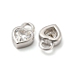 Real Platinum Plated Rhodium Plated 925 Sterling Silver Charms STER-K176-03A-P-3