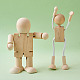 Незавершенные заготовки деревянных игрушек-роботов AJEW-TA0001-03-5