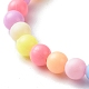 Set di braccialetti elasticizzati con perline acriliche opache per bambini BJEW-JB06589-16