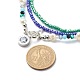 Set di collane con perline di semi di vetro e perle naturali in stile 3 pz 3 NJEW-JN03961-5