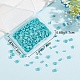CREATCABIN 300Pcs 2 Hole Tila Beads 3 Size Square Glass Seed Beads Rectangle Mini Opaque with Plastic Container for Craft Bracelet Necklace Earring Christmas Jewelry Making(Dark Turquoise Color) SEED-CN0001-06-7