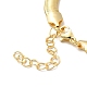 Halskette mit Fischgrätenketten aus Messing mit Zahnstangenbeschichtung für Männer und Frauen X-NJEW-M193-01G-3