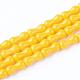 Opaque Solid Color Glass Bead Strands GLAA-Q056-46-1