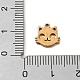 304ステンレス鋼チャーム  ゴールドカラー  レーザー切断  猫の形  10x10x1mm  穴：1.2mm STAS-K272-01B-G-3