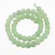 Smerigliato rotonde naturali verdi perle avventurina fili G-D797-4mm-2