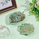 Pandahall elite 2 pièces 2 style feuille/trèfle motif assiette à bijoux en porcelaine AJEW-PH0018-08-5