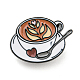 Alfileres de esmalte de café latte art JEWB-P021-D04-1