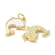Подвески из латуни из натуральных ракушек KK-L239-029G-2