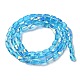 Transparentes perles de verre de galvanoplastie brins GLAA-Q099-G01-03-2