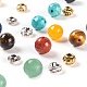 285pcs 14 perles de pierres précieuses rondes à facettes naturelles mixtes G-LS0001-58-5
