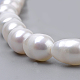 Colliers de perles de nacre naturelle PEAR-S012-59-2