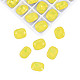 K9ガラスラインストーンカボション  尖ったバック＆バックメッキ  多面カット  オーバル  黄水晶  10x8x4mm MRMJ-N029-10-01-3