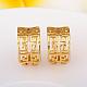Real Gold Plated Filigree Tin Alloy Stud Earrings EJEW-BB09694-G-3