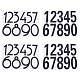 Superfinding 8 лист 2 стиля наклейки для домашних животных светоотражающие самоклеящиеся виниловые водонепроницаемые 0-9 числа diy украшения для почтового ящика DIY-FH0002-78-1