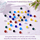 ARRICRAFT 48Pcs 8 Colors Handmade Frosted Glass Beads GLAA-AR0001-24-5