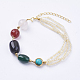 Bracelets de perles de quartz rutiles en or naturel BJEW-I247-06-A-1